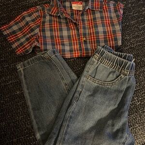 Wrangler Plaid Shirt and Denim Jeans Set